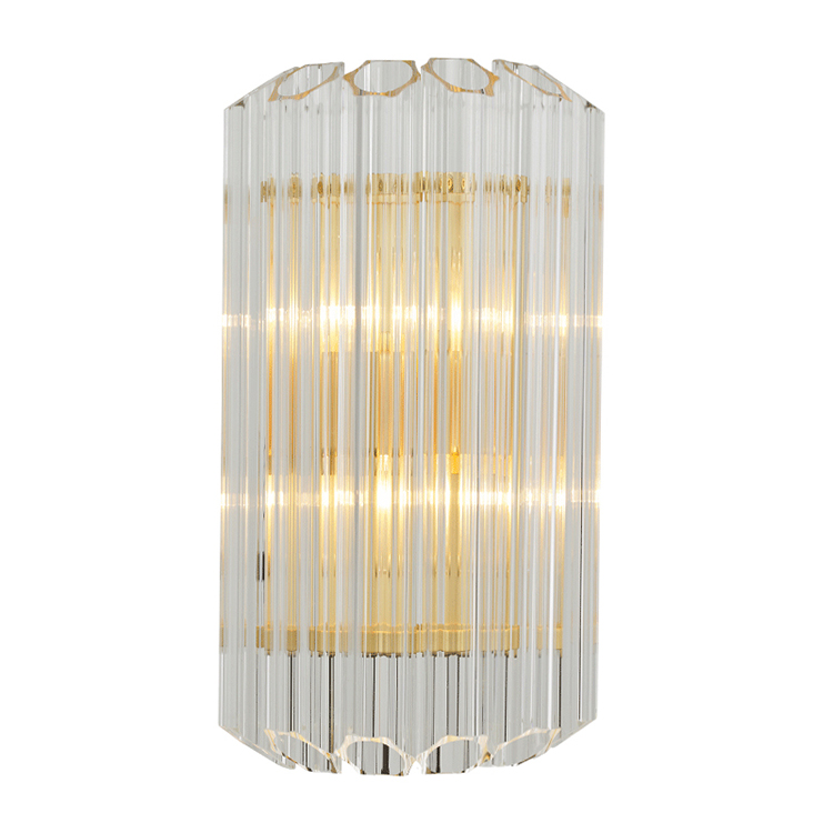 Hanse Clear Glass Cylinder Brass Pendant Light