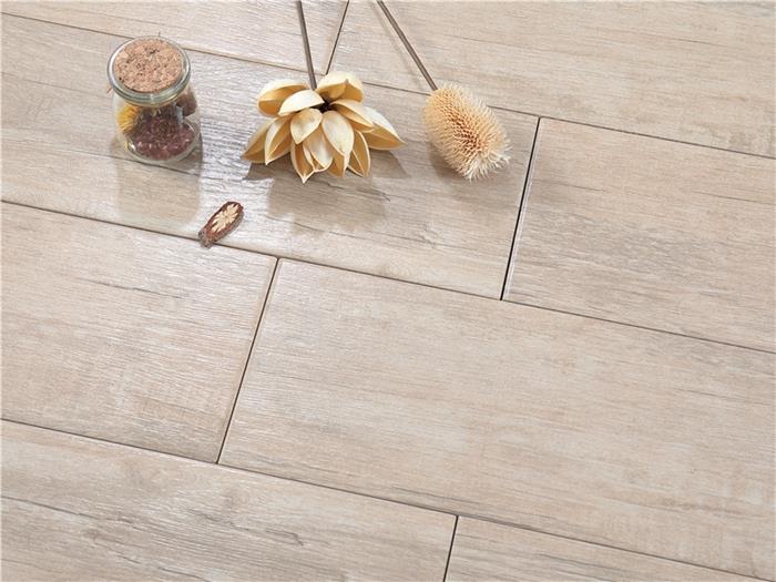 glossy wood effect tiles