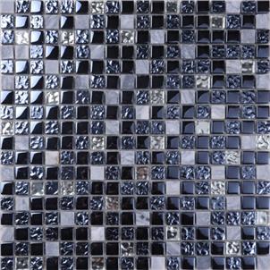 Black Glazed Artificial Stone Tile Customized Size SD020