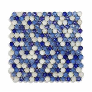 Blue Glazed Glass Mosaic Tile Customized Size HSJ02
