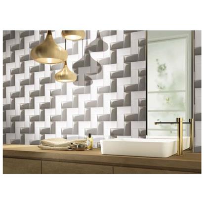 Grey Glazed Ceramic Tile 75 x 150mm 751503P