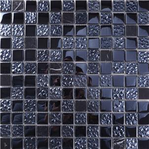 Black Glazed Artificial Stone Tile Customized Size QJ010