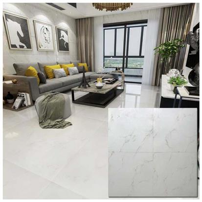 White Polished Ceramic Floor Tile 600 x 600mm HB6248