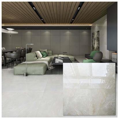 White Polished Ceramic Floor Tile 600 x 600mm HB6251
