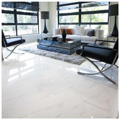 White Polished Ceramic Floor Tile 600 x 600mm HB6314