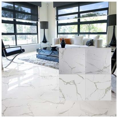 White Polished Ceramic Floor Tile 600 x 600mm HB6452