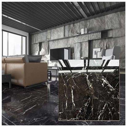 Black Polished Ceramic Floor Tile 600 x 600mm HS610GN