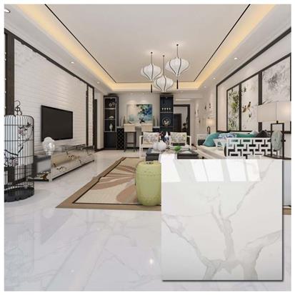 White Polished Ceramic Floor Tile 600 x 600mm HYH6069