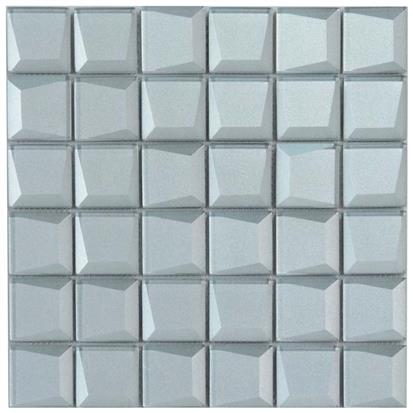 Blue Polished Glass Mosaic Tile 300 x 300mm YQ1091