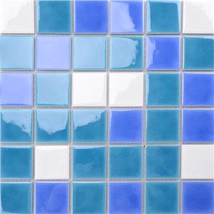 Blue Glazed Ceramic Tile Customized Size MD045T