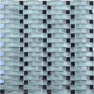 Blue Glazed Glass Mosaic Tile Customized Size PY006