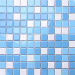 Blue Glazed Ceramic Tile Customized Size MD009T