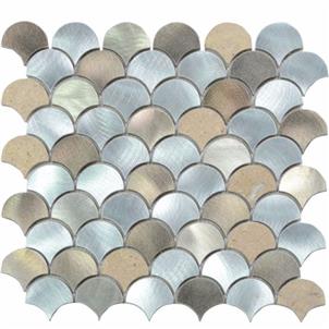 Silver Grey Glossy Ceramic Tile Customized Size JN1002