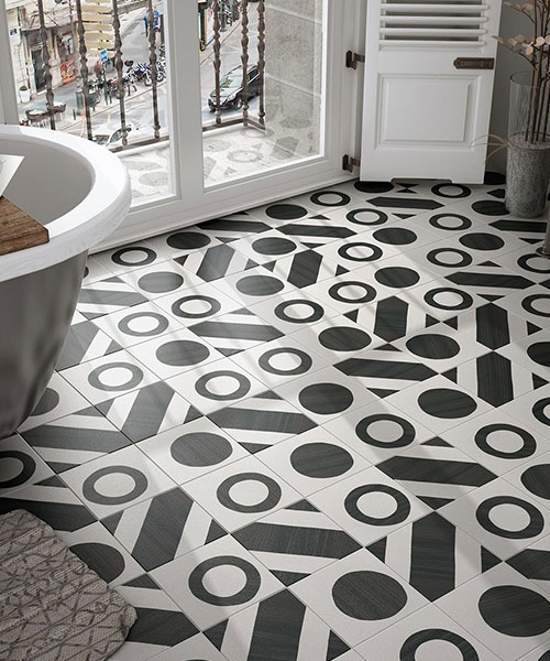 Black and White Floor Tiles