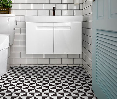 geometric floor tiles