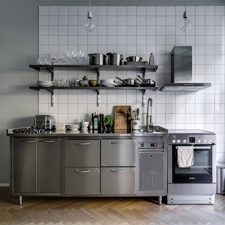 Modern Commercial Restaurant Water Proof Metal Kitchen Cabinets