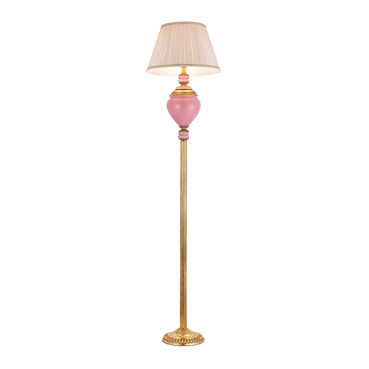 Rustic pink porcelain led floor lamps for living room and bedroom