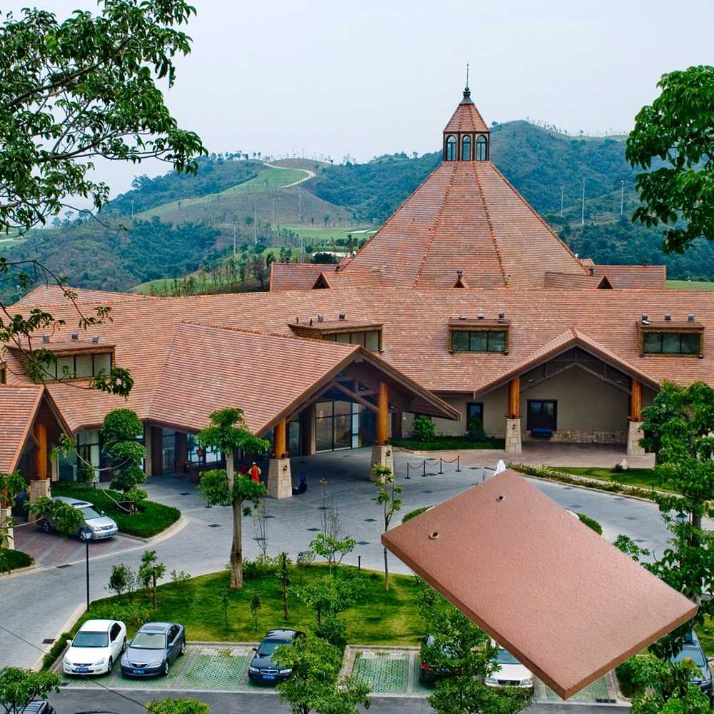 Brown Villa Glazed Flat Clay Roof Tiles