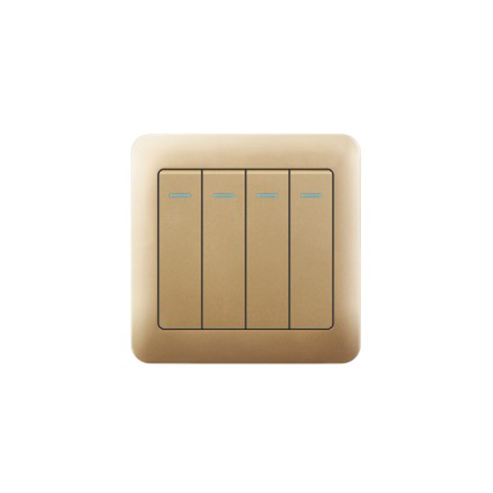 European light wall light 4 gang smart switch