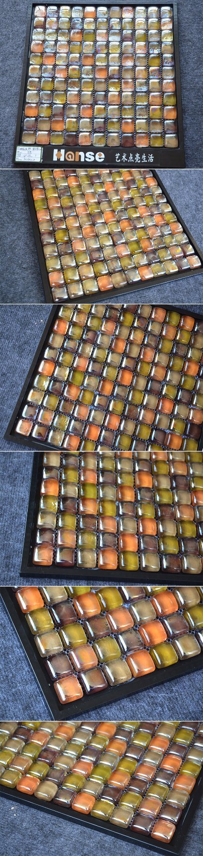 Mediterranean Style 300X300 Elegant Rainbow Glass Mosaik in Fashion