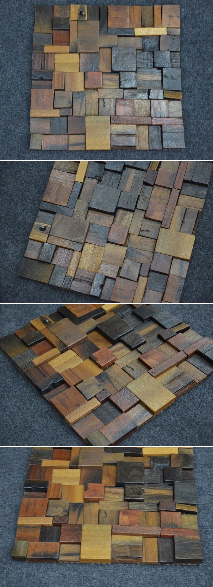 Wholesale Price Natural Solid Wood Mosaic for Wall Decoration