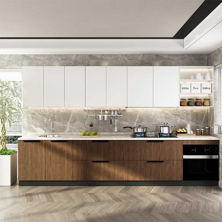 China manufacturer price custom made modern melamine wood kitchen cabinet in malaysia lebanon lahore south africa ethiopia ghana