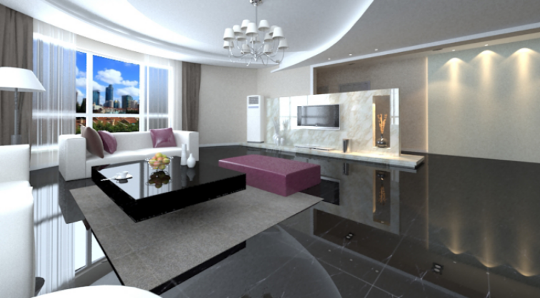 black ceramic floor tile