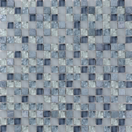 Grey Glazed Glass Mosaic Tile