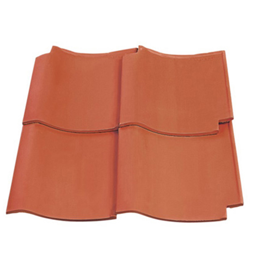 Gold 310X310mm Red Lightweight Traditional Chinese Clay Roof Tiles Japanese