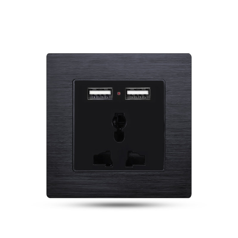 multi-functional plug 3 pin eu wall uk socket with usb