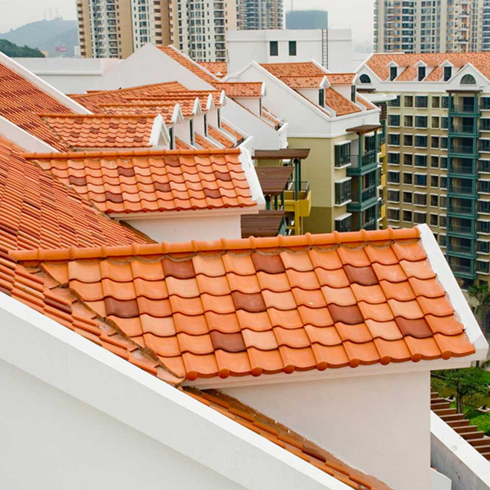 Brown Matt Mei Red Clay Roofing Japanese Roof Tiles