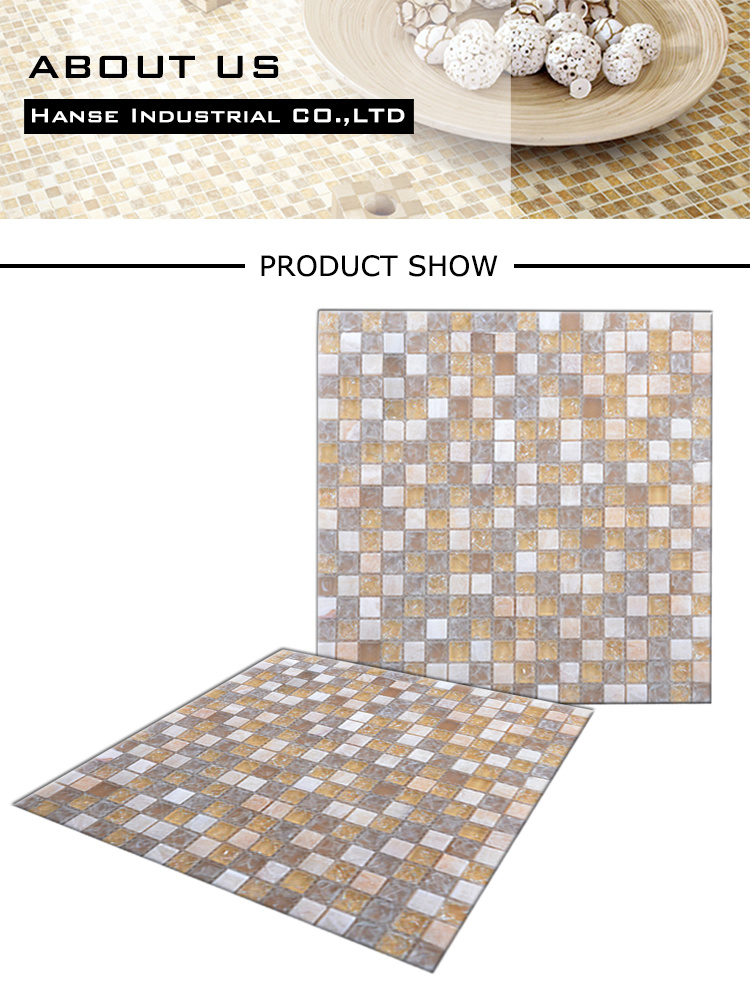 Bathroom Background Decorative Faceted Elegant Glass Mosaic Tiles