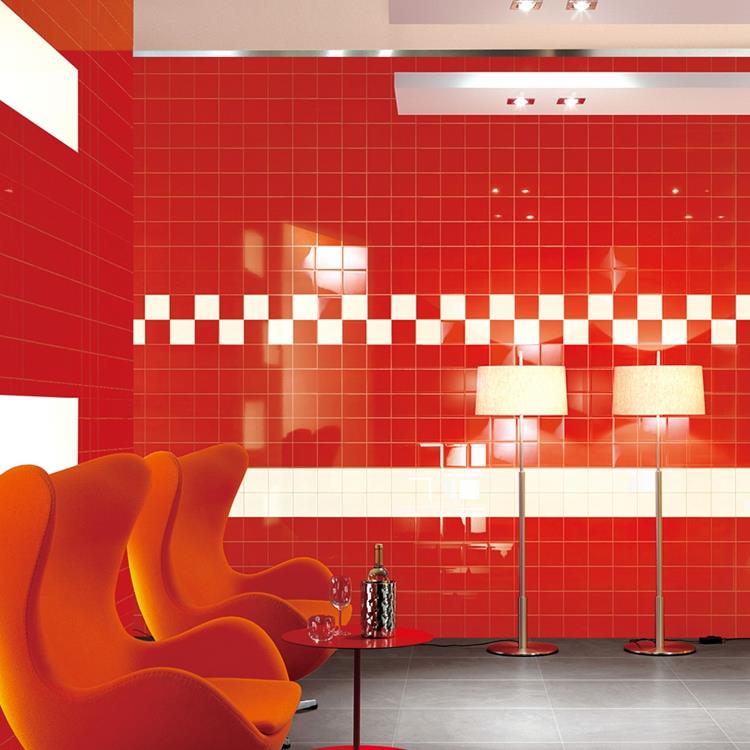 red wall tiles