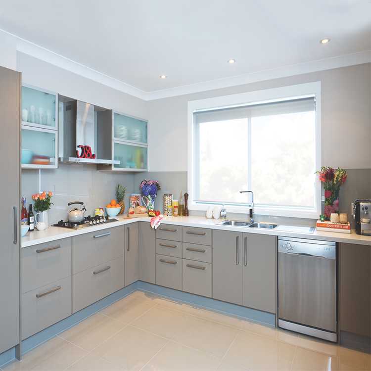 Modern hanging modular kitchen cabinets design custom metal aluminum alloy frame glass door handle kitchen cabinet