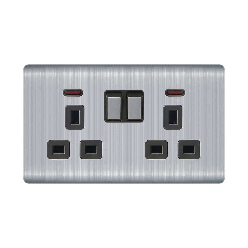 13amp 3 phase 3 pin plug wall switch socket with indicator