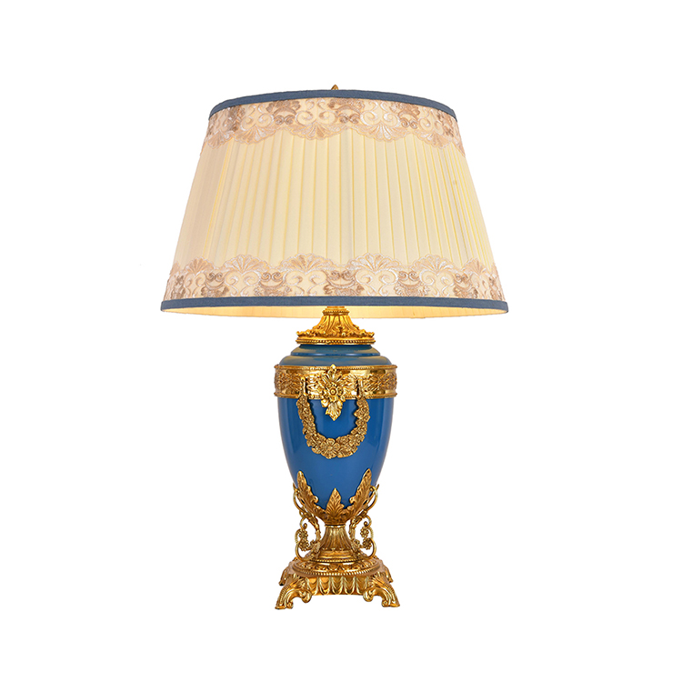 Hanse Royal Blue Brass Table Lamp