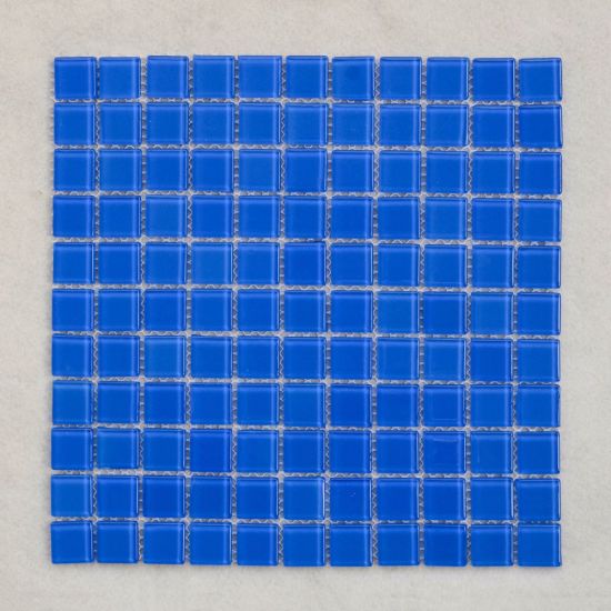 Blue Glazed Glass Mosaic Tile