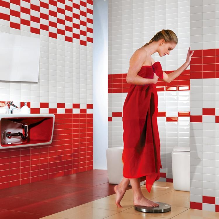 red wall tiles