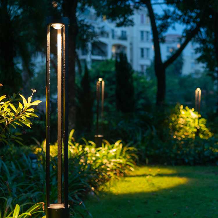 Sand Ash New Design Post Light For Pathway Outdoor Garden Pillar Light