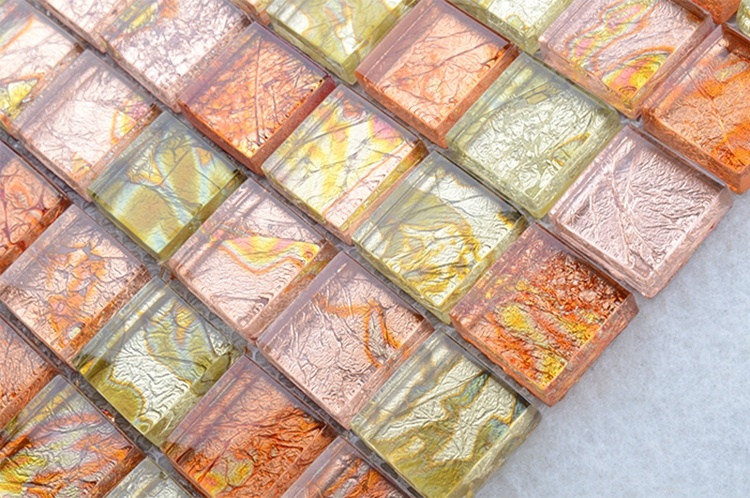 Foshan Wholesale Colorful Rainbow Color Glass Mosaic Tile