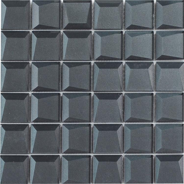 black mosaic tile