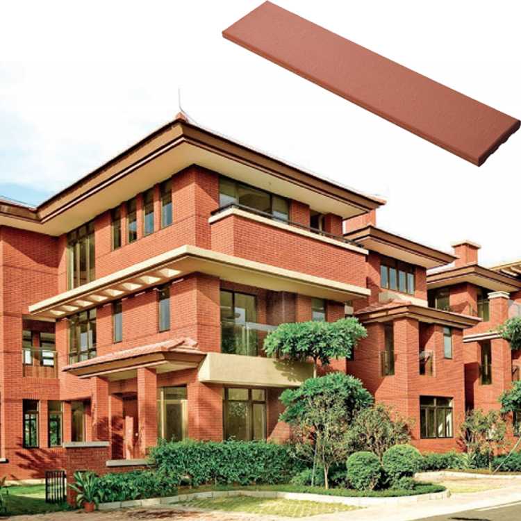 Orange Mpo-006 Clay Refractories Bricks Wall Tile Cladding Designs
