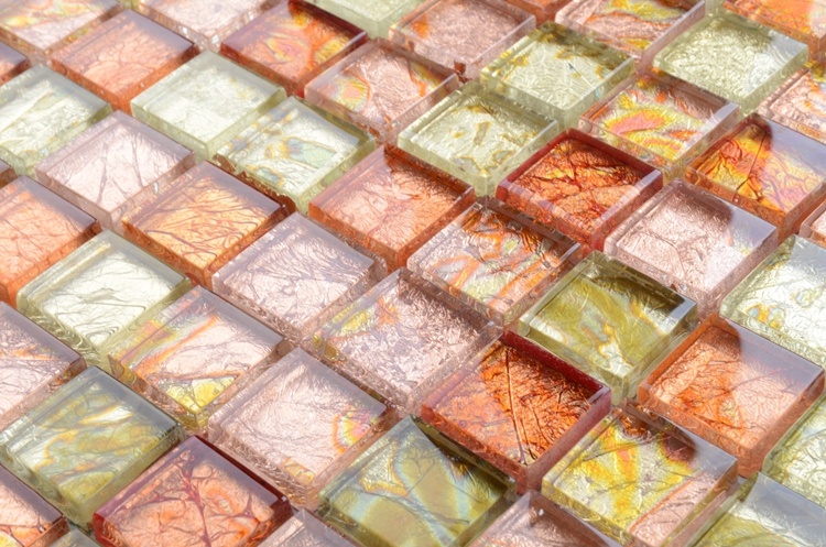 Foshan Wholesale Colorful Rainbow Color Glass Mosaic Tile