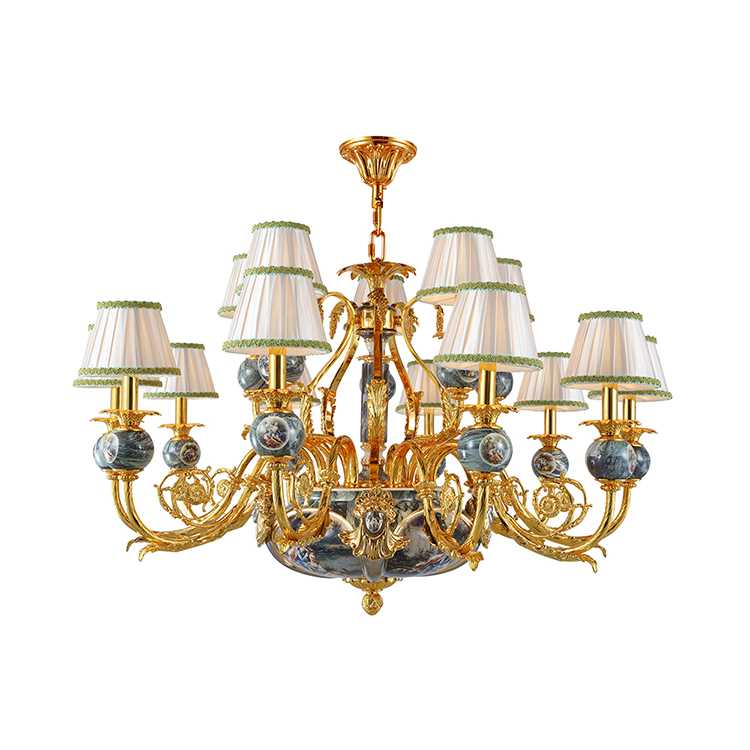 Hanse 8 Head French Style 5000K Luxury Shade Led Chandelier
