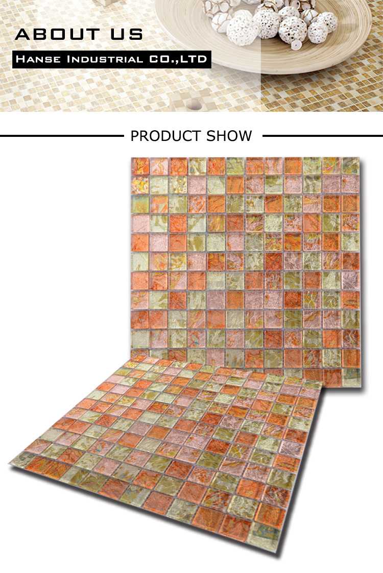 Foshan Wholesale Colorful Rainbow Color Glass Mosaic Tile