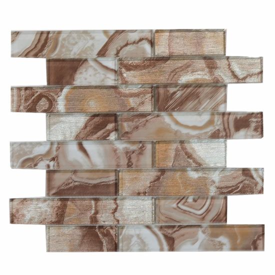 Red Glazed Glass Mosaic Tile