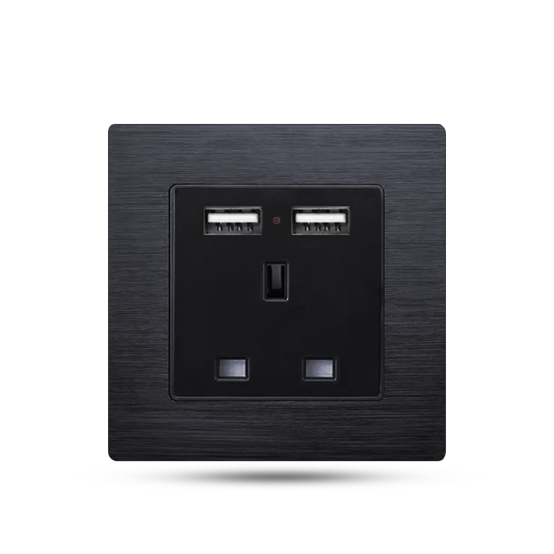 13a wall 220v power socket with usb outlet