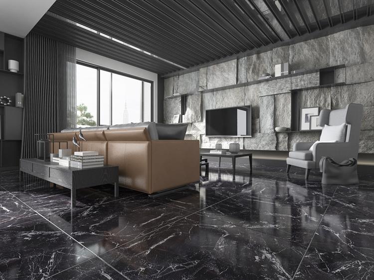 black white porcelain tile