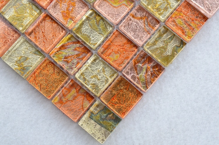 Foshan Wholesale Colorful Rainbow Color Glass Mosaic Tile