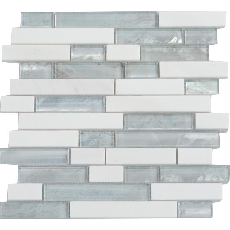 glass and stone mosaic tile